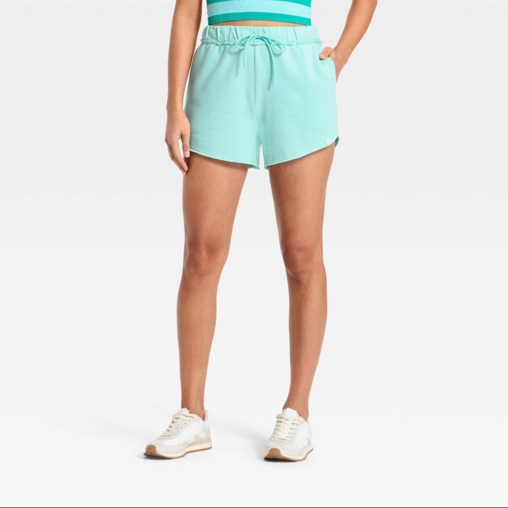 Women's French Terry Shorts - JoyLab™ Aqua Blue All Sizes